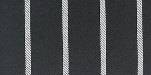 Fine Strip Dobby Charcoal with bold white satin stripe (BC-5008)