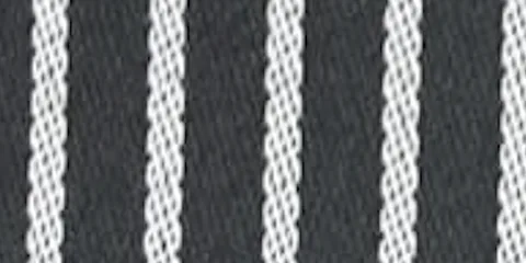 Fine Strip Dobby Black with fine white rope stripe (BC-5009)