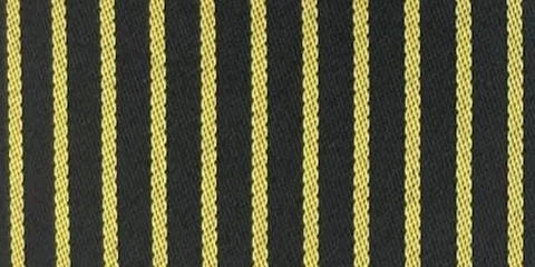 Fine Strip Dobby Black with bold mustard gold stripe (BC-5011)