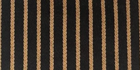 Black with bold golden tan stripe (BC-5013) uniform fabric shade, Fine Strip Dobby
