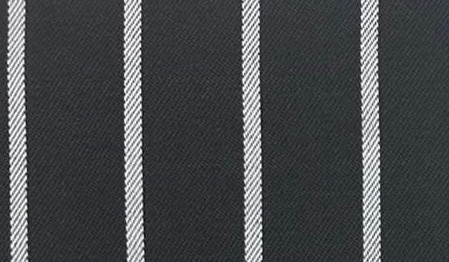 Charcoal black bold white stripe shirting fabric